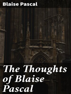 cover image of The Thoughts of Blaise Pascal